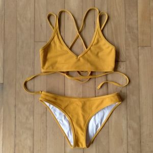 Mustard 2 piece swimsuit